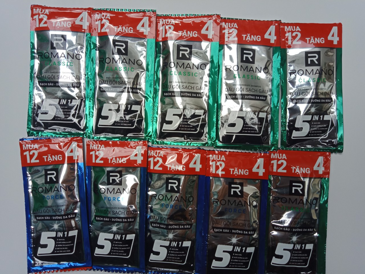 Set 50 gói dầu gội Romano