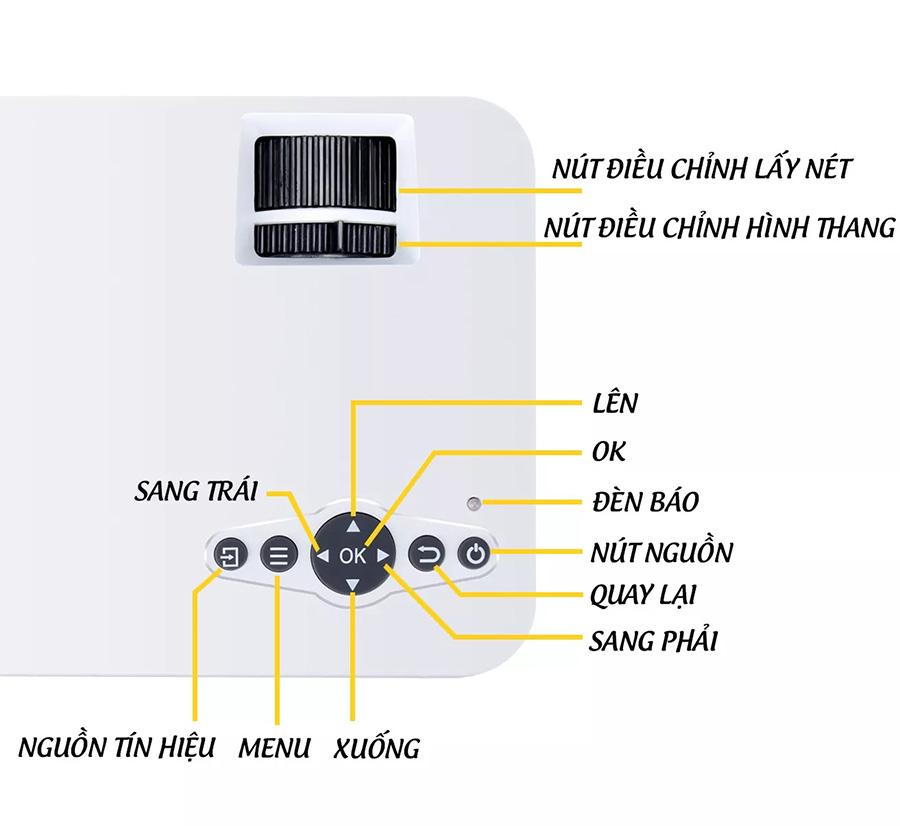 Máy Chiếu Cho Điện Thoại, Máy Chiếu Project Mini, Máy Chiếu Mini, Máy Chiếu Không Cần Màn Chất Lượng Cao, Máy Chiếu KooGold Kết Nối Wifi, Âm Thanh Chân Thực, Hình Ảnh Sắc Nét, Độ Phân Giải Cao, Ảnh To Và Rộng - Bảo Hành 1 Đổi 1