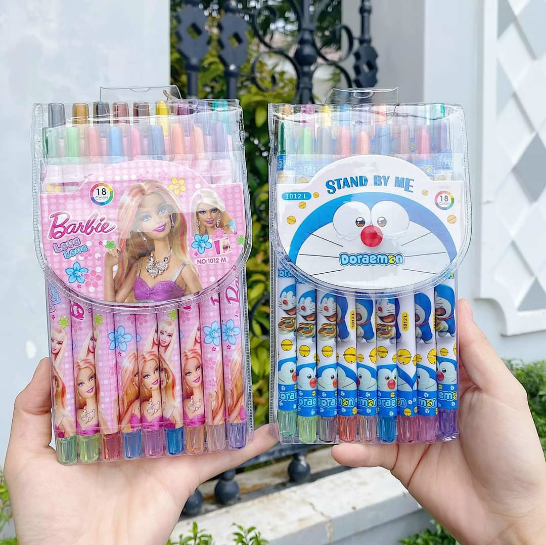 Sáp Vặn 18 Màu Dài Rolling Crayon 18 Màu (2525-18) ( Bé Trai, Bé Gái )