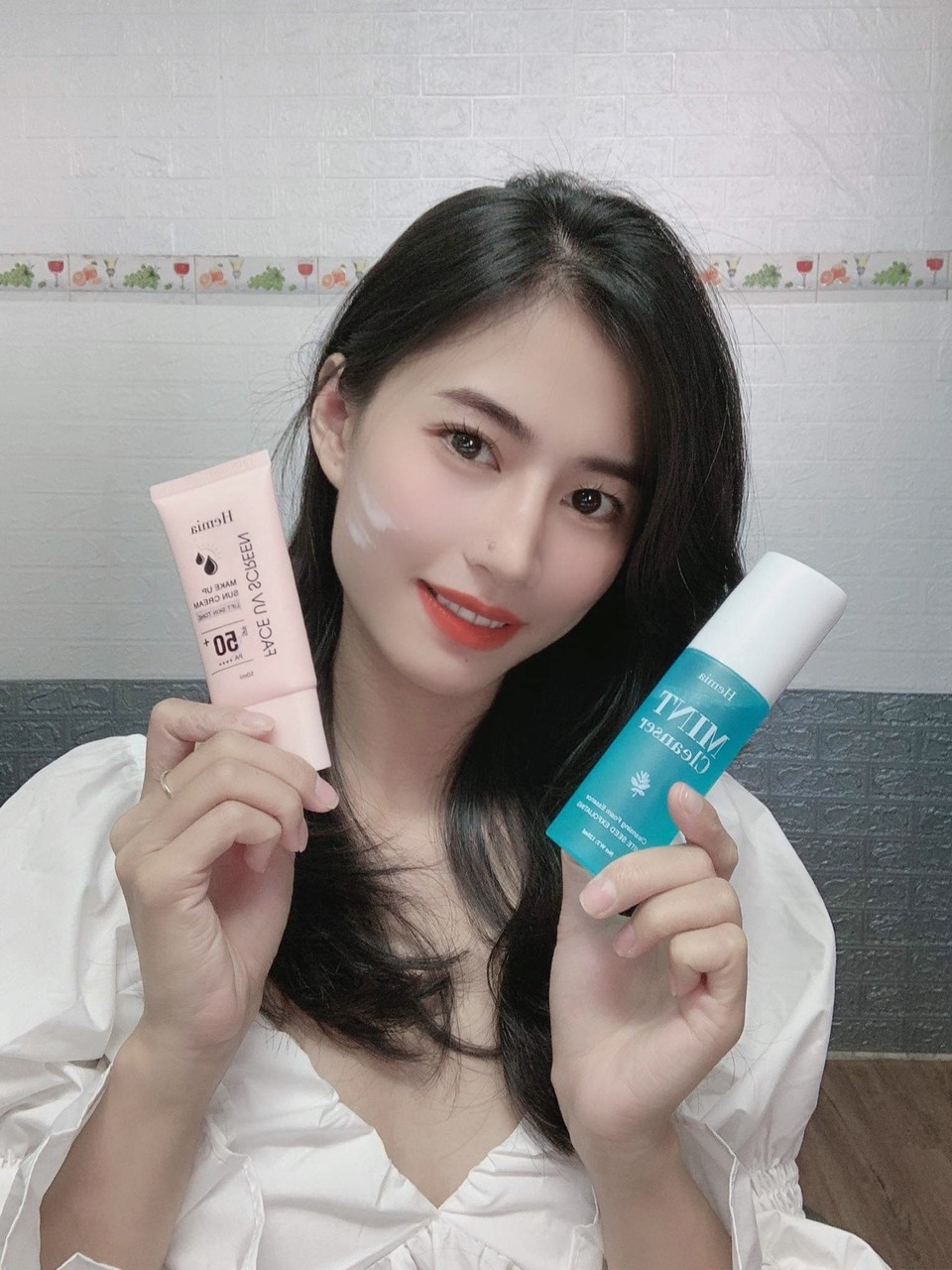 SỮA RỬA MẶT MINT CLEANSER  HEMIA [ Trắng da, ngừa Mụn]