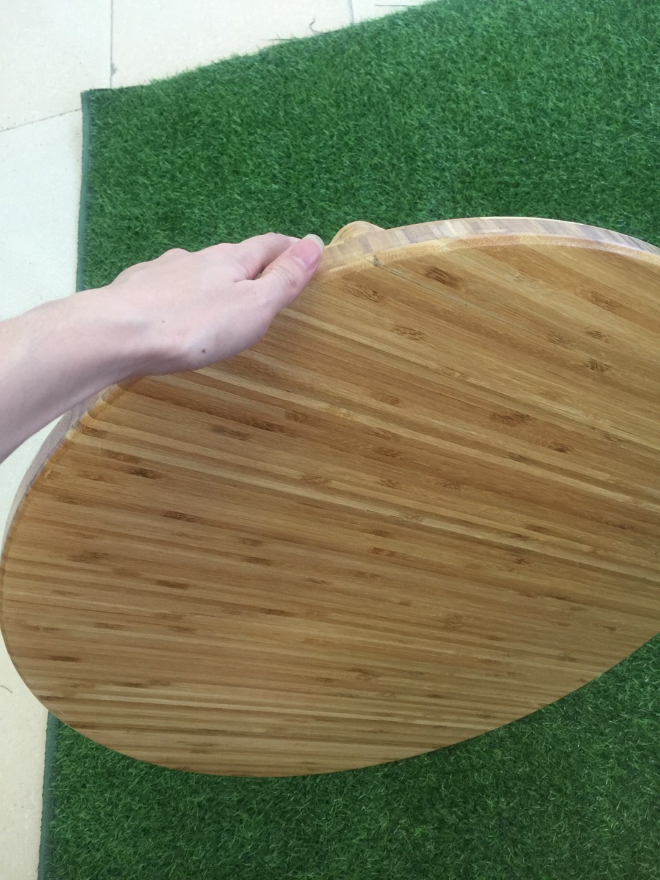 Mặt Bàn Tròn Gỗ Tre Cao Cấp (70cm dày 2cm) BAMBOO VINA