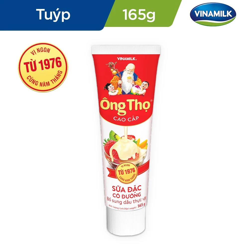 Combo 4 Tuýp Sữa Đặc Có Đường Ông Thọ Đỏ - Tuýp 165g