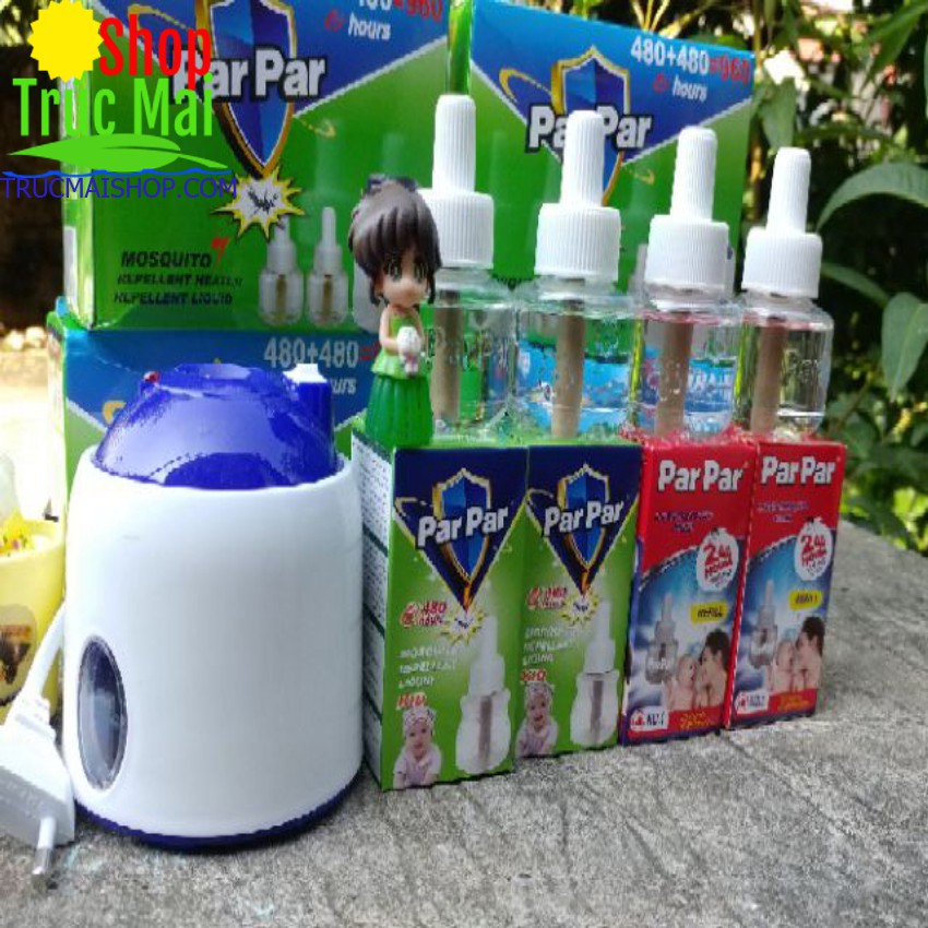 Máy xông tinh dầu đuổi muỗi Parpar hàng xịn bảo hành 3 tháng