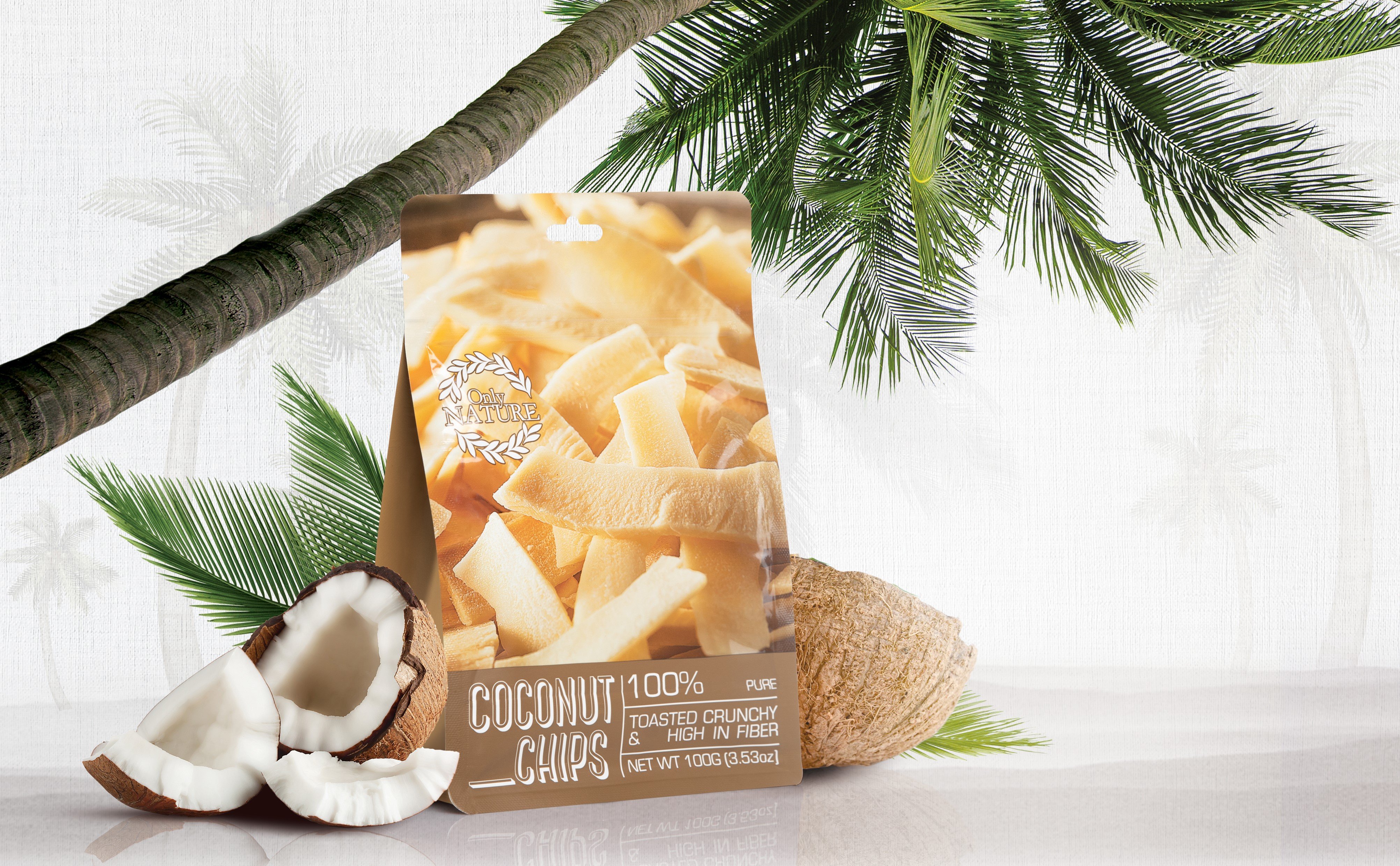 [HCM]COMBO 2 Túi Dừa Sấy Giòn Coconut Chips Only Nature (200gr/ 2 Túi)