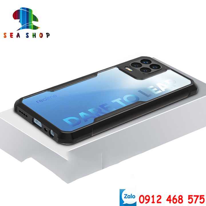 Ốp lưng Realme 5, 5i, 5S, C3, C15, 6i Viền nhựa dẻo chống sốc - Mặt lưng trong suốt không bị vàng ố, bằng nhựa cứng chịu lực cho mặt kính phần lưng máy
