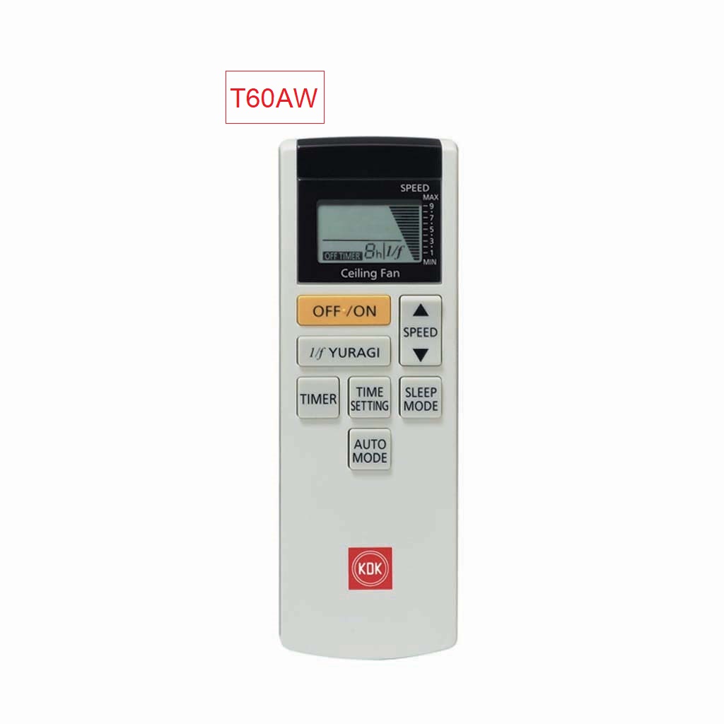 Remote quạt trần 5 cánh kdk t60aw - t60dw - hàng chính hãng - linh kiện quạt kdk - điều khiển từ xa_wind.storehp