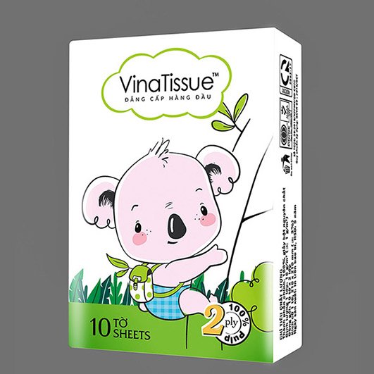 Khăn giấy bỏ túi Vinatissue Gấu Xinh (10 tờ)
