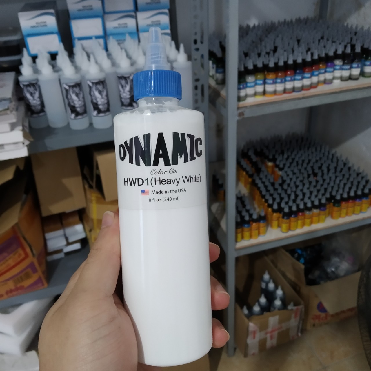 Mực xăm siêu trắng Dynamic-lọ 240ml