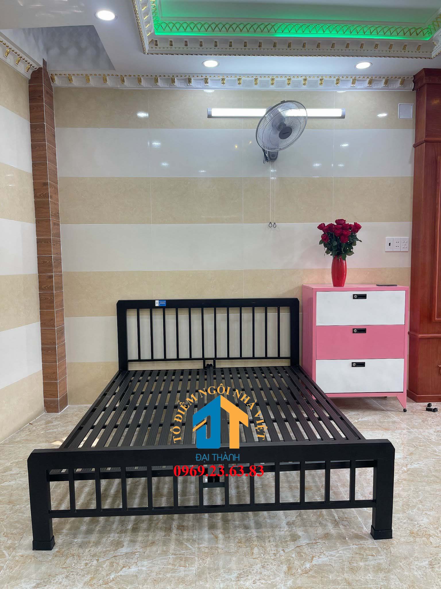 Giường sắt mỹ nghệ ĐẠI THÀNH 01