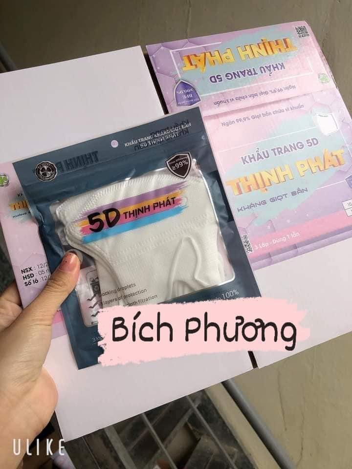 Thùng 100 chiếc khẩu trang 5D Thịnh Phát