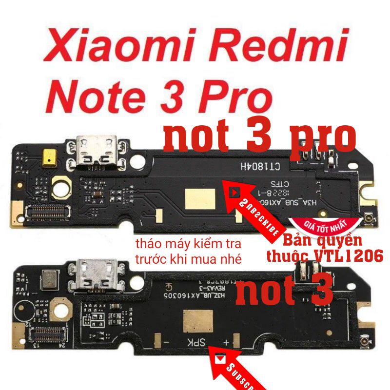Cụm chân sạc Xiaomi Note 3 Pro (tháo máy kiểm tra trước khi mua)
