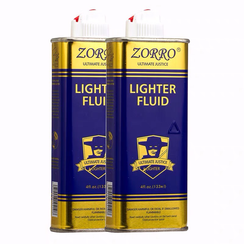 Bình xăng xanh chính hãng Zorron 133ml dùng cho Hộp Quẹt Bật Lửa xăng bấc đá