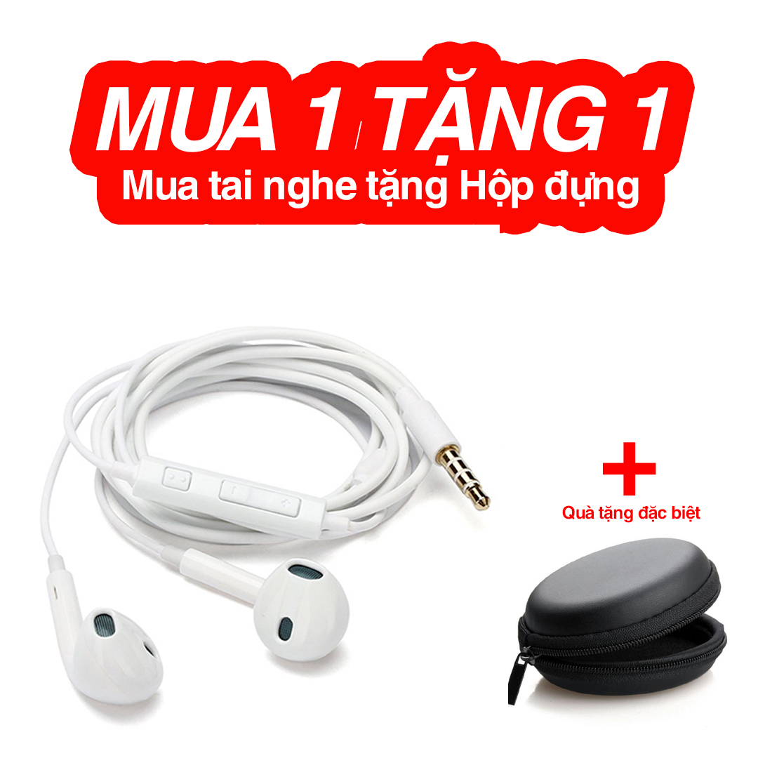 Tai nghe nhét tai Oppo Jack 3.5mm có dây có micro dài 1,2m màu trắng BACARAT bảo hành 30 ngày