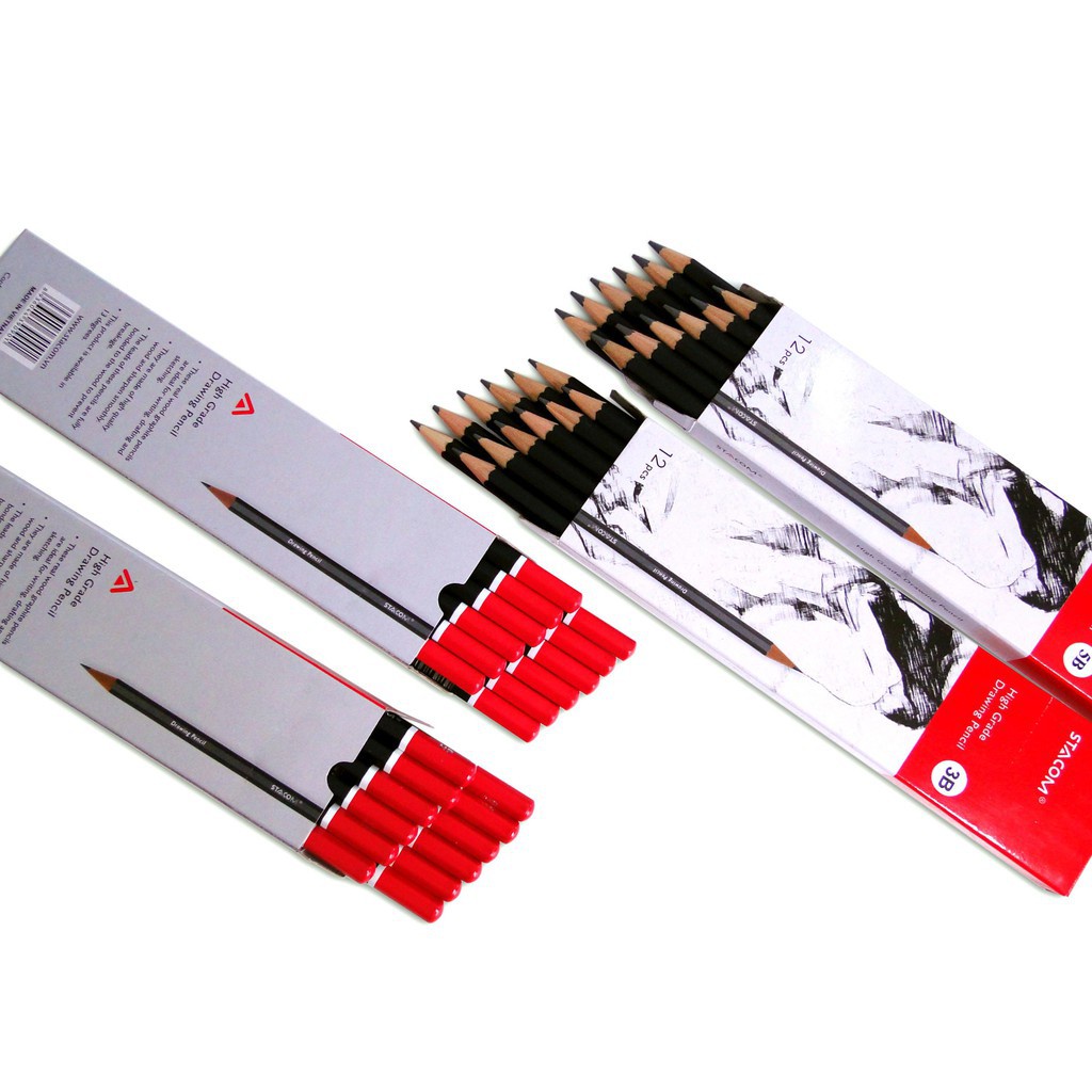 [HOT]Chì kỹ thuật thân đen 2B/3B/4B/5B/6B/HB STACOM/PC101Còn hàng