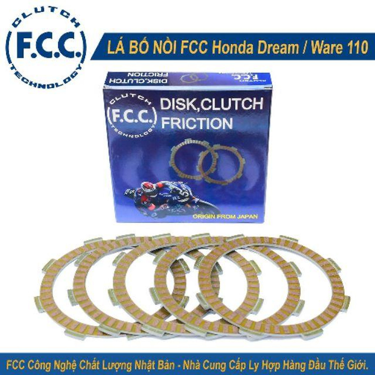 Lá côn tải dành cho xe máy Dream FCC (bộ 4 lá)