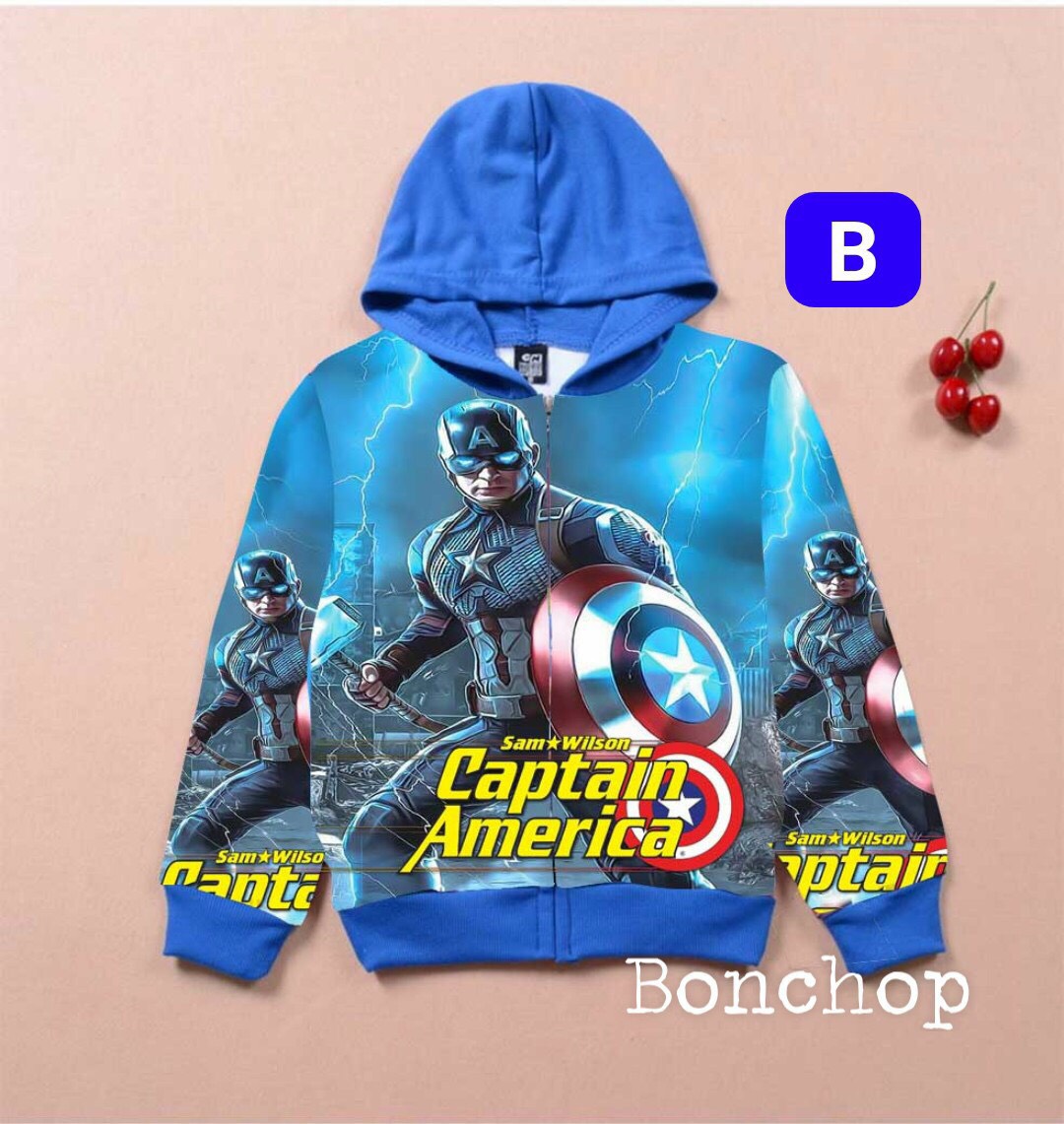 [HCM]Áo Khoác Siêu Nhân CapTain Người Nhện Marvel Siêu Anh Hùng AKT01-2