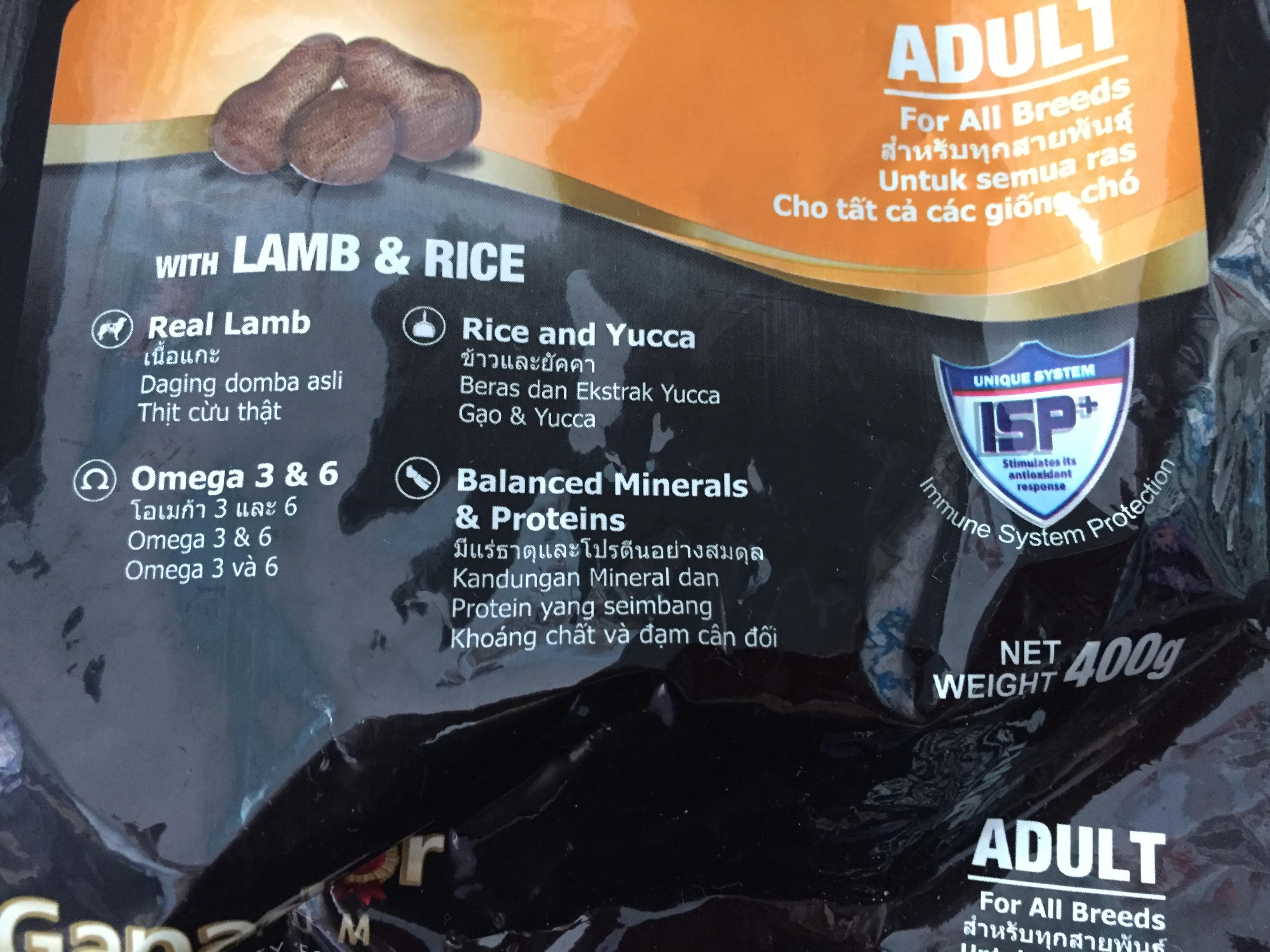 2 gói thức ăn  GANADOR cho chó lớn 400 gram