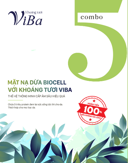 [VIBA CHÍNH HÃNG] MẶT NẠ DỪA BIOCELL VÀ KHOÁNG TƯƠI VIBA