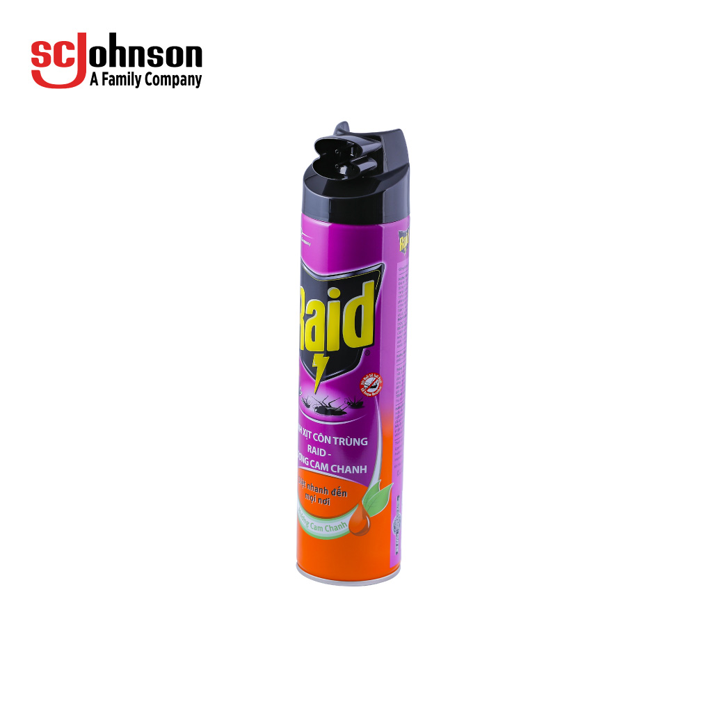Combo 2 RAID Bình xịt côn trùng Hương Cam Chanh 600ml
