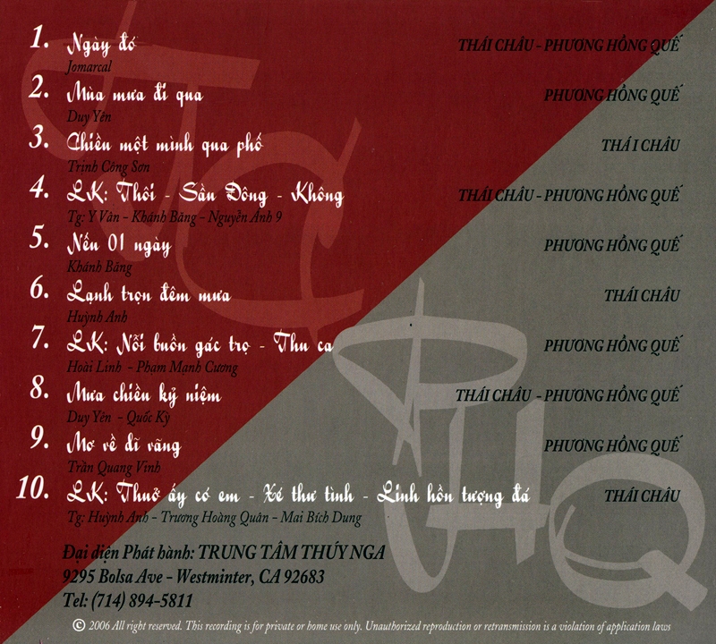 Bộ 6 đĩa CD tiếng Hát Thái châu 3