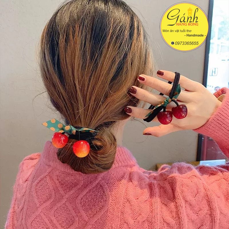 [HCM]Cột tóc quả cherry siêu CUTE