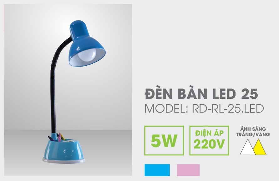 Đèn bàn (đèn học chống cận) LED 5W Rạng Đông RD-RL-25.LED
