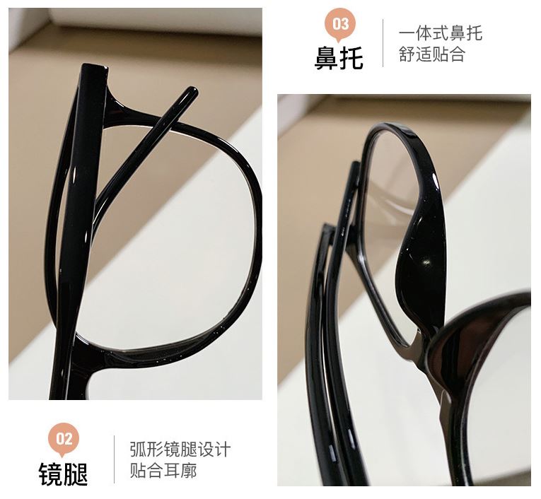 Kính giả cận mắt tròn 2 chấm góc D57