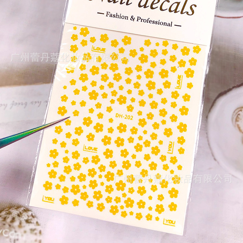 Miếng Dán , Sticker Dán Trang Trí Móng Tay 3D Siêu Mỏng Hình Hoa