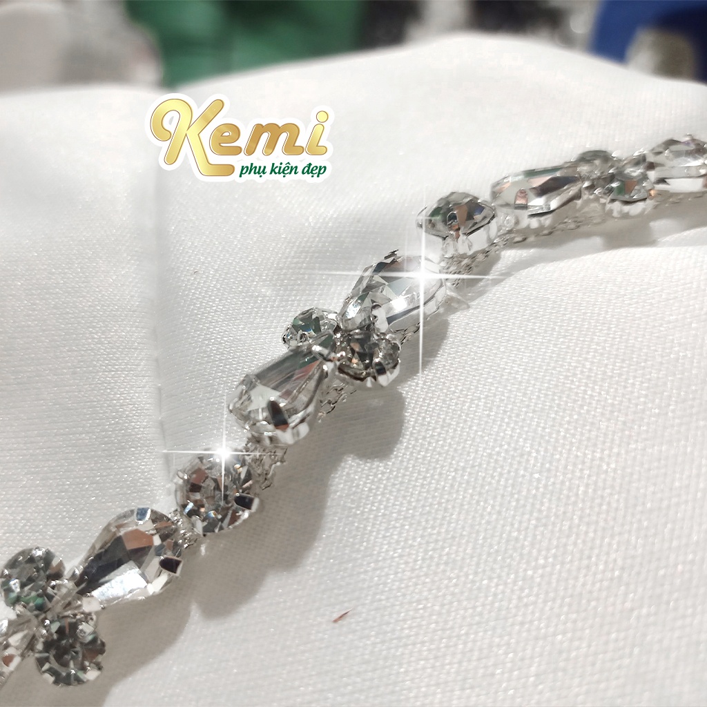 Dây đá pha lê cao cấp đính kết thời trang - phụ kiện thời trang váy áo đầm