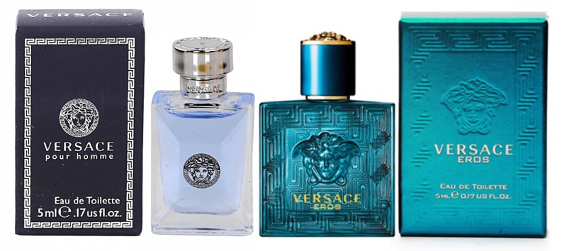 Bộ 2 chai nước hoa nam Versace Eros và Versace Pour Homme Eau de Toilette 5 ml x2