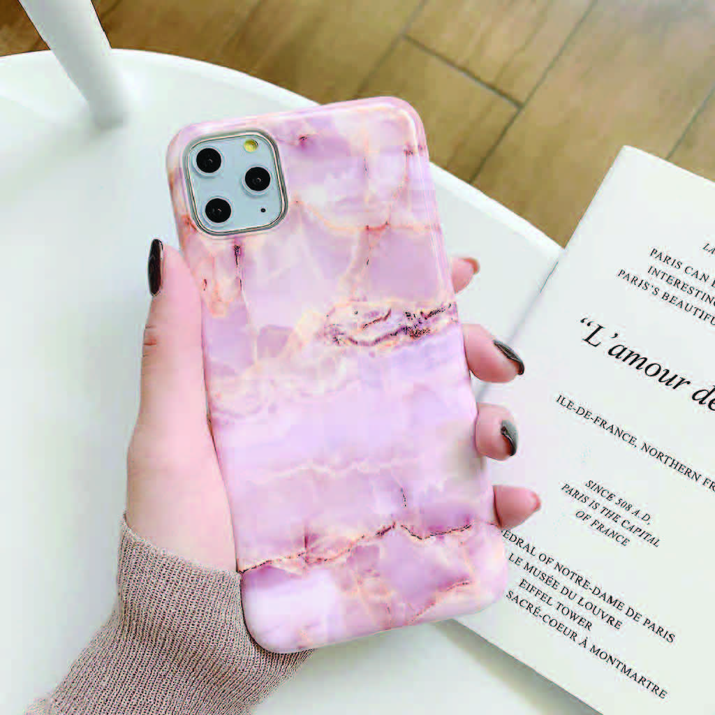 Ốp Lưng Iphone ⚡ Ốp Lưng Điện Thoại Iphone Pink Marble ⚡ Full Các Dòng Iphone