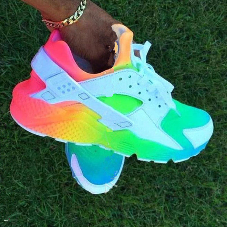 Giày Nữ Thể Thao Nhẹ Thoáng Khí Màu Sắc Cầu Vồng Sneakers Nữ Thời Trang Lưới Nền Tảng Người Phụ Nữ Lưu Hóa 2020 Mới Bán giỏi nhấtghhjj giá rẻ