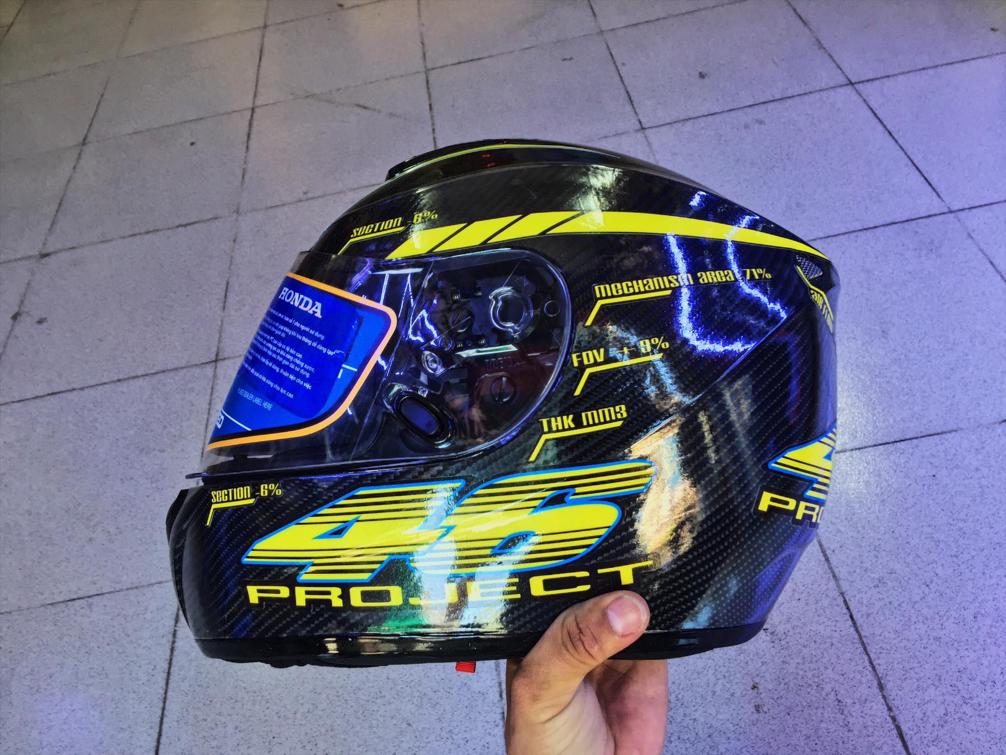 [HCM]TEM DÁN NÓN FULLFACE AGV 46 PROJECT