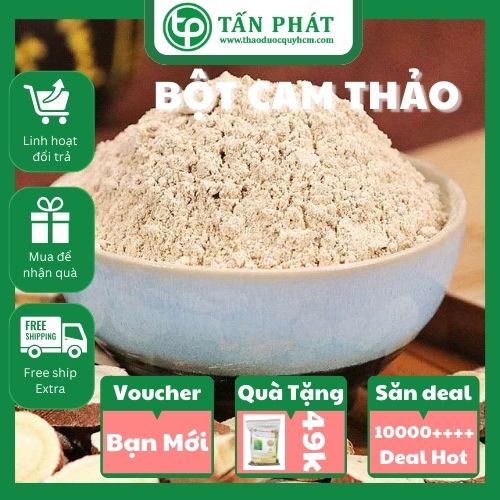 [Hàng công ty] Bột cam thảo nguyên chất 100g - Tấn Phát - Hàng công ty chất lượng cao
