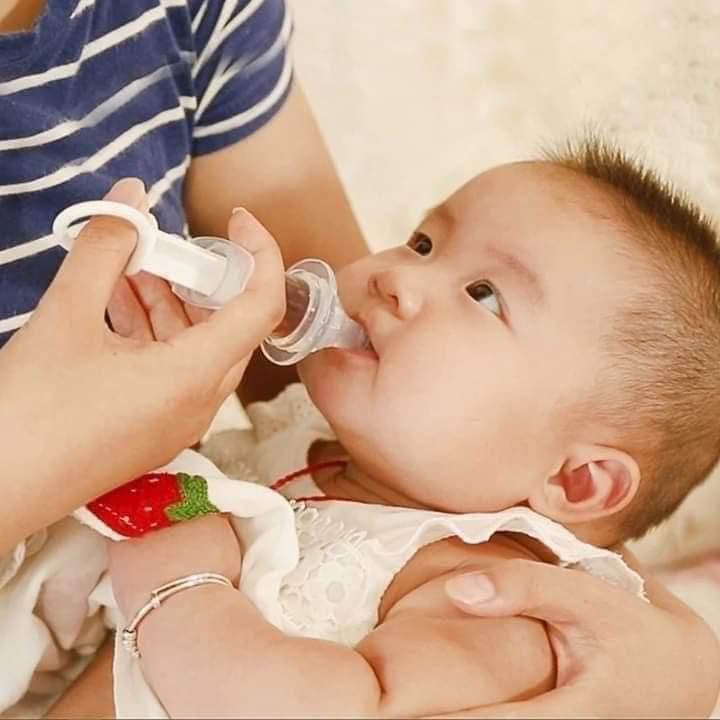 Ống bón thuốc ống hút sữa dạng xilanh cho bé không chịu bú bình an toàn