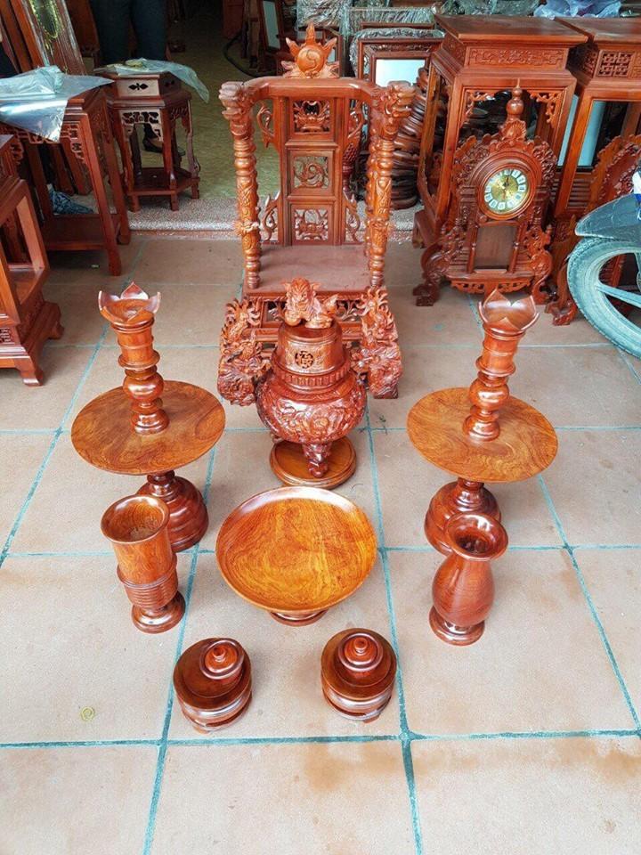 cặp chân đèn cao 60 cm gỗ hương