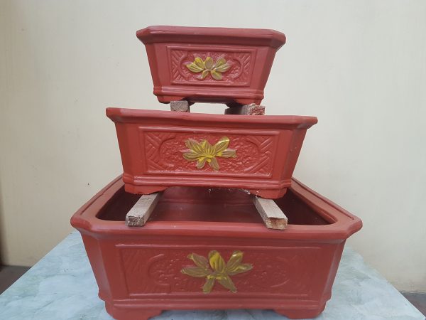 Chậu cảnh Ang đất đỏ chữ nhật CB-B4