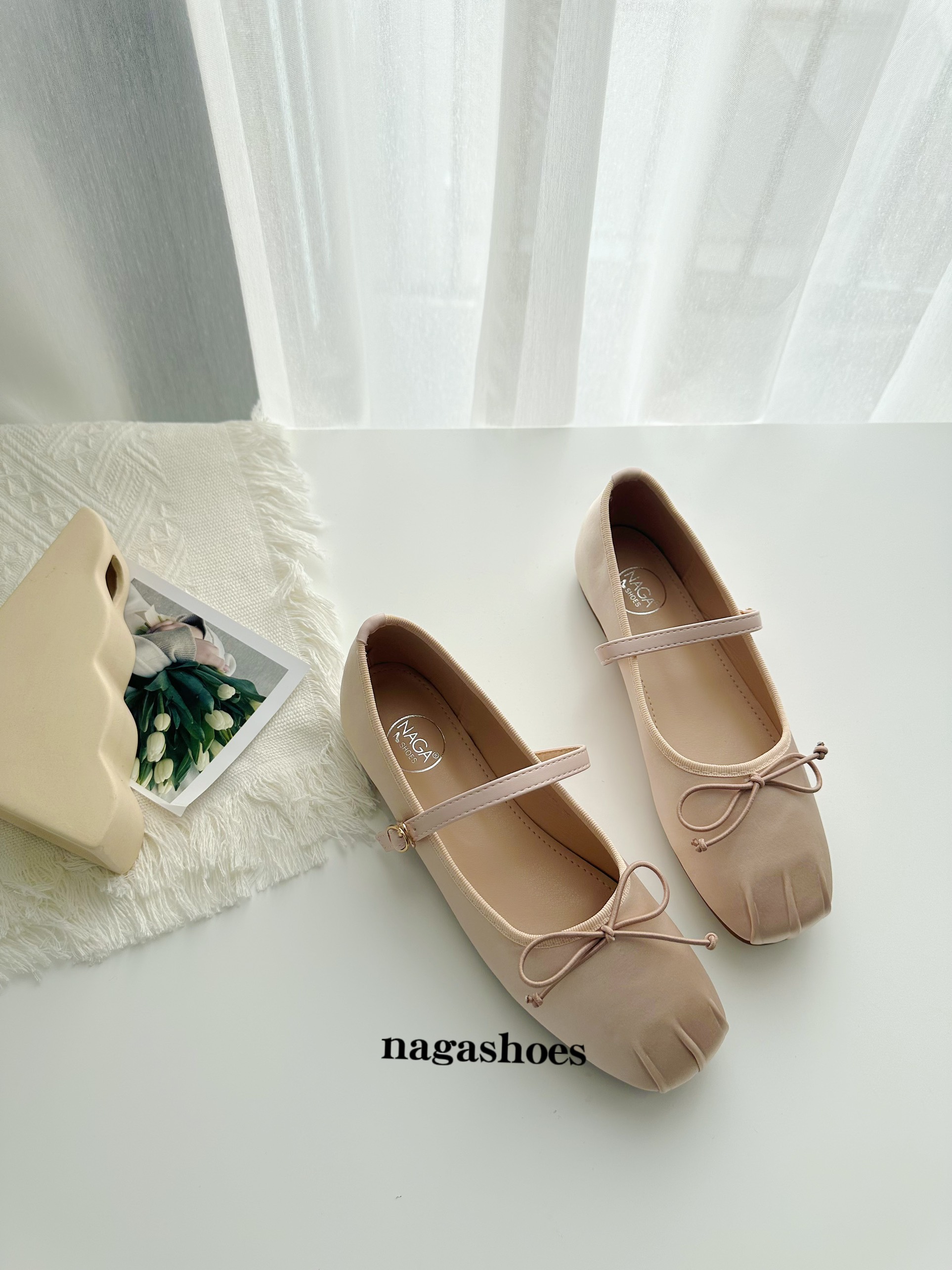 GIÀY BÚP BÊ NAGASHOES BALLETCORE THẮT NƠ NAB74