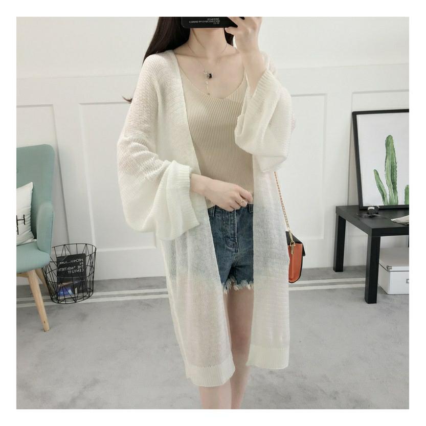 Áo khoác len mỏng dáng dài