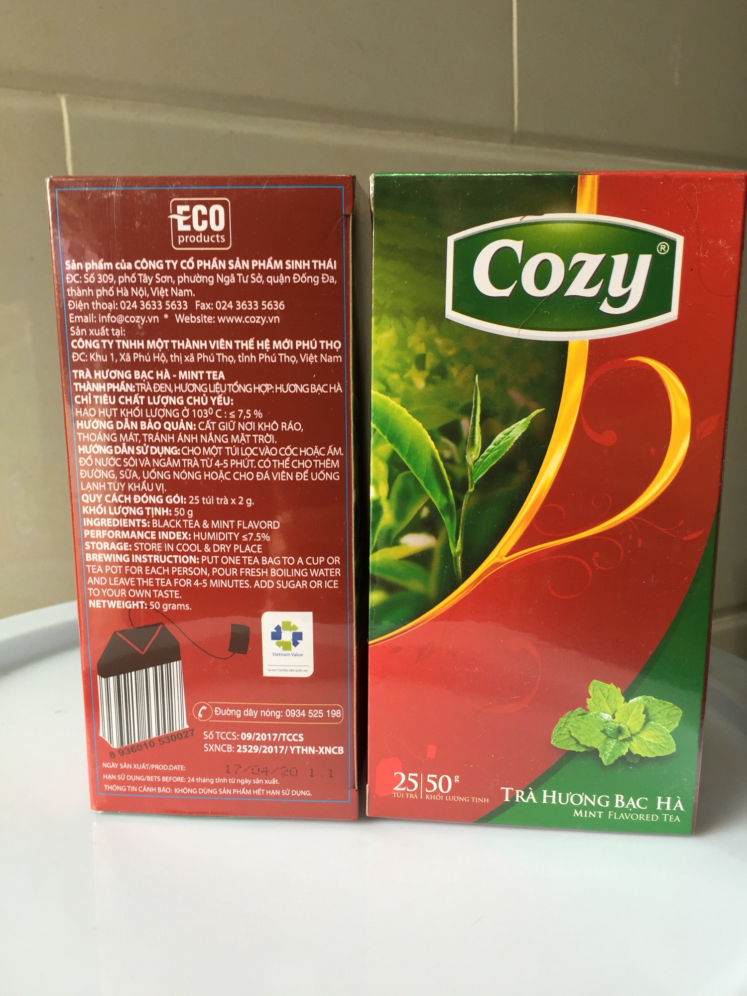 Trà Bạc Hà Cozy Túi Lọc