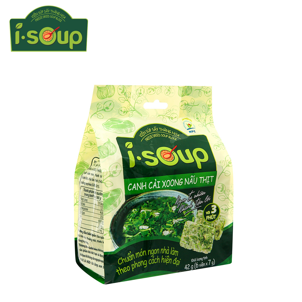 CANH CẢI XOONG NẤU THỊT WATERCRESS SOUP WITH PORK ISOUP 42 GRAM