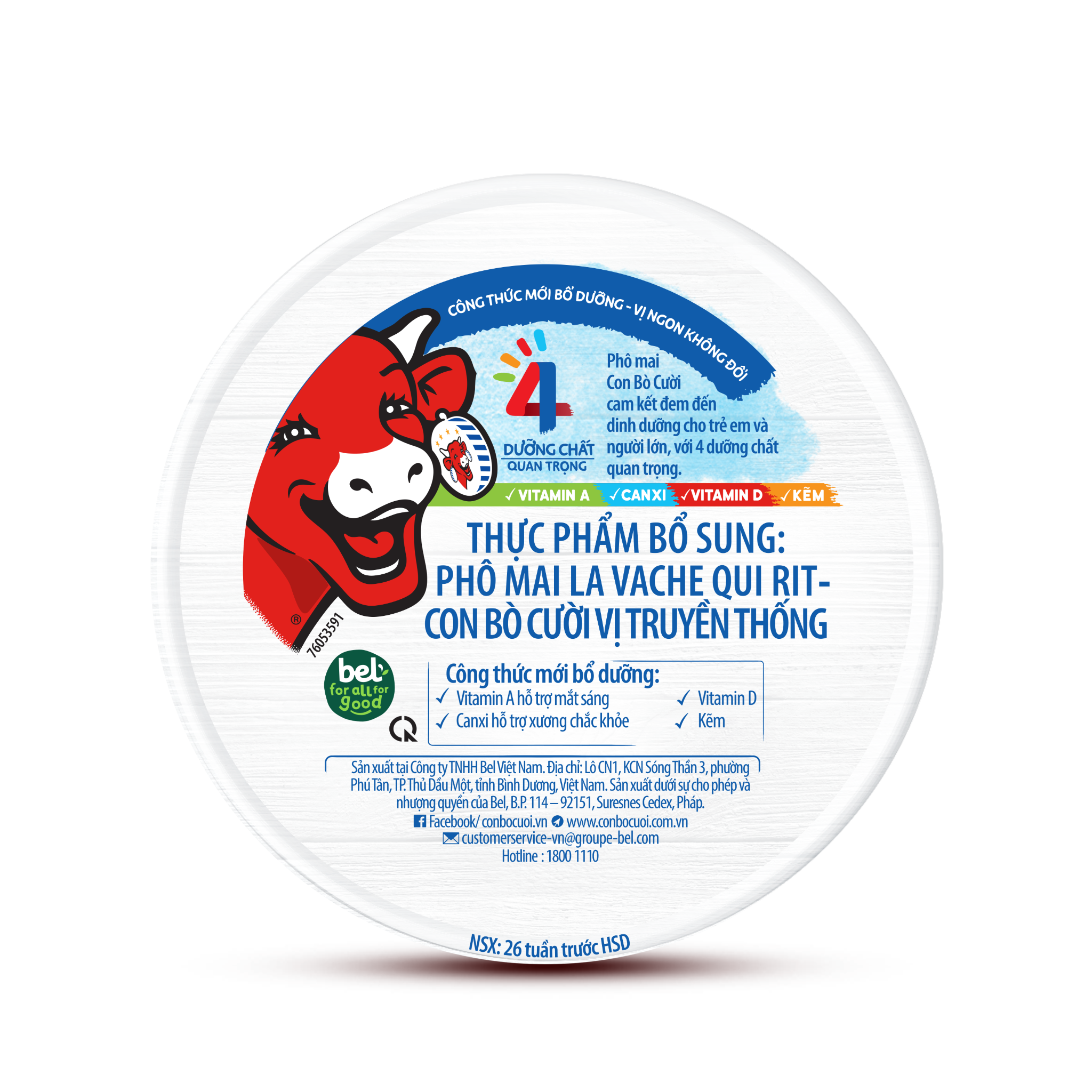 Phô mai Con Bò Cười - 8 miếng (112g)