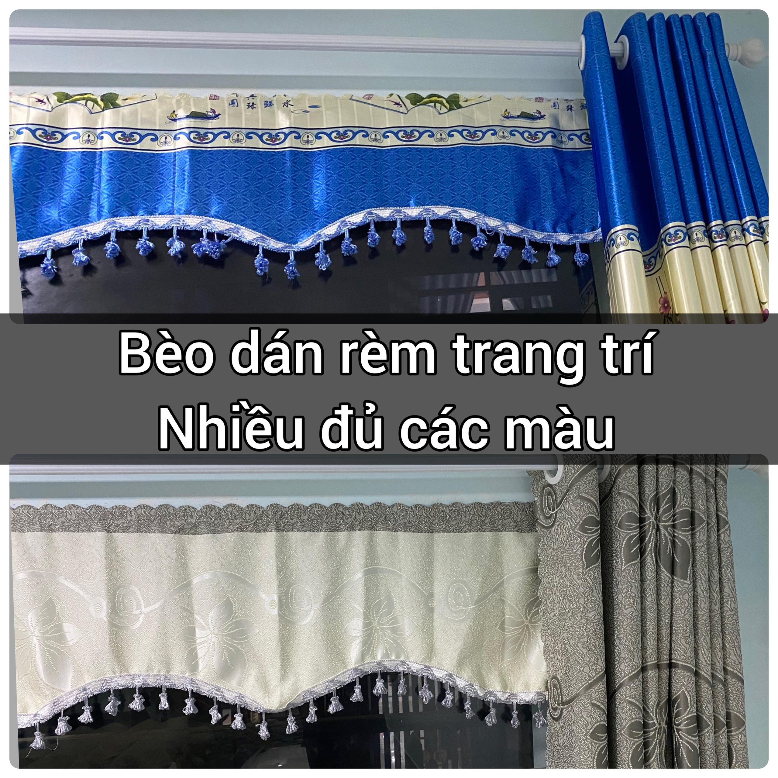 Rèm bèo trang trí, ren dán trang trí trên rèm màn cửa | Lazada.vn
