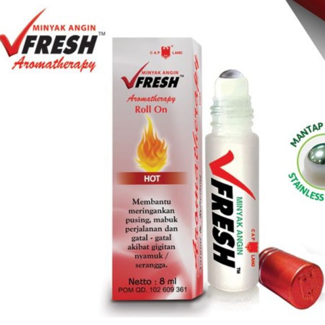 Combo 12 chai dầu gió Vfresh màu đỏ chai 4ml