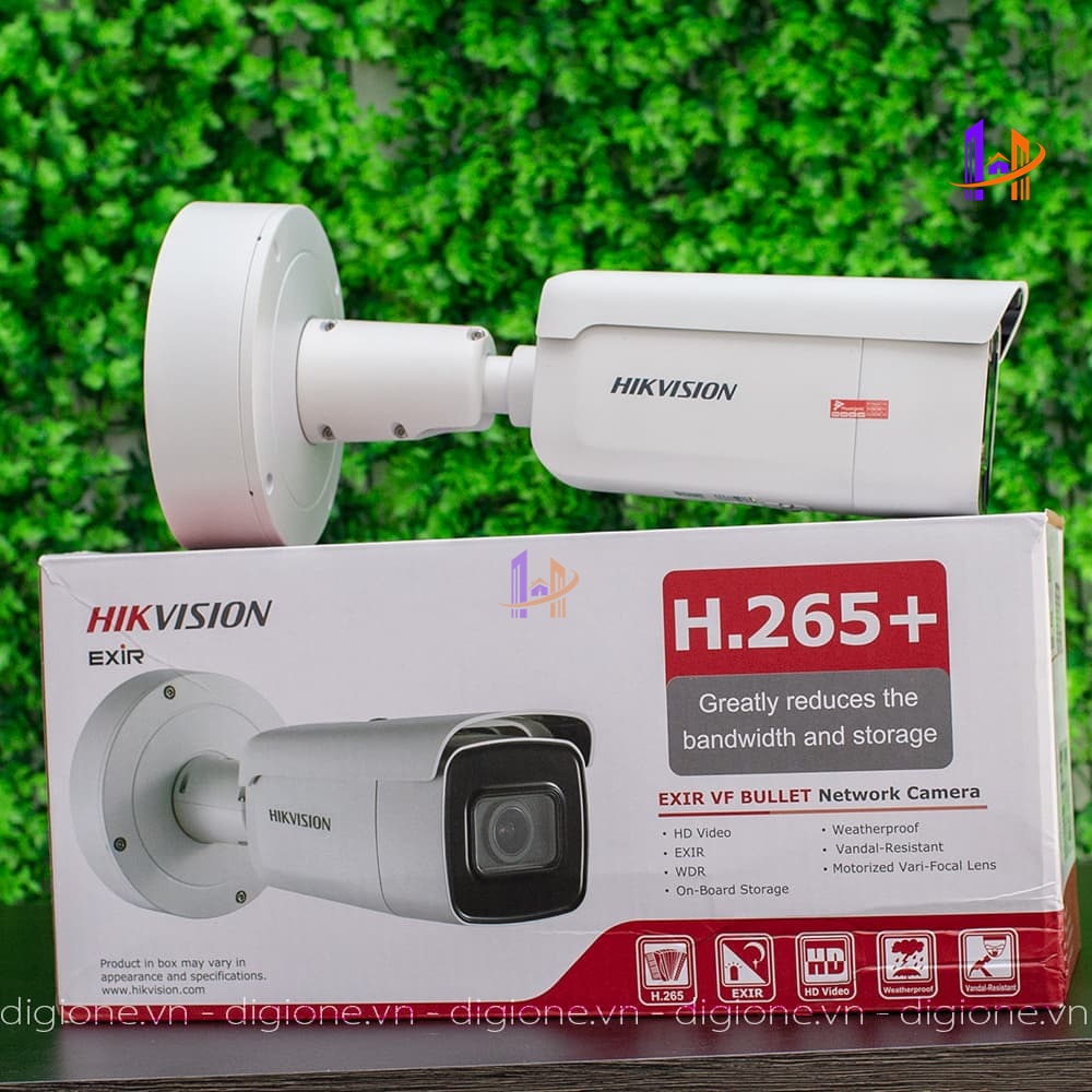 [HCM][Trả góp 0%]Camera IP Hikvision  4.0 Megapixel DS-2CD2643G0-IZS  chuẩn H.265+