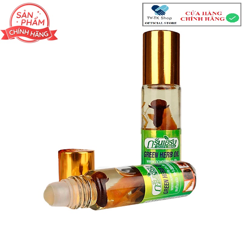 Dầu Gió Lăn Nhân Sâm Green Herb Oil 8ml Thái Lan - Mẫu mới