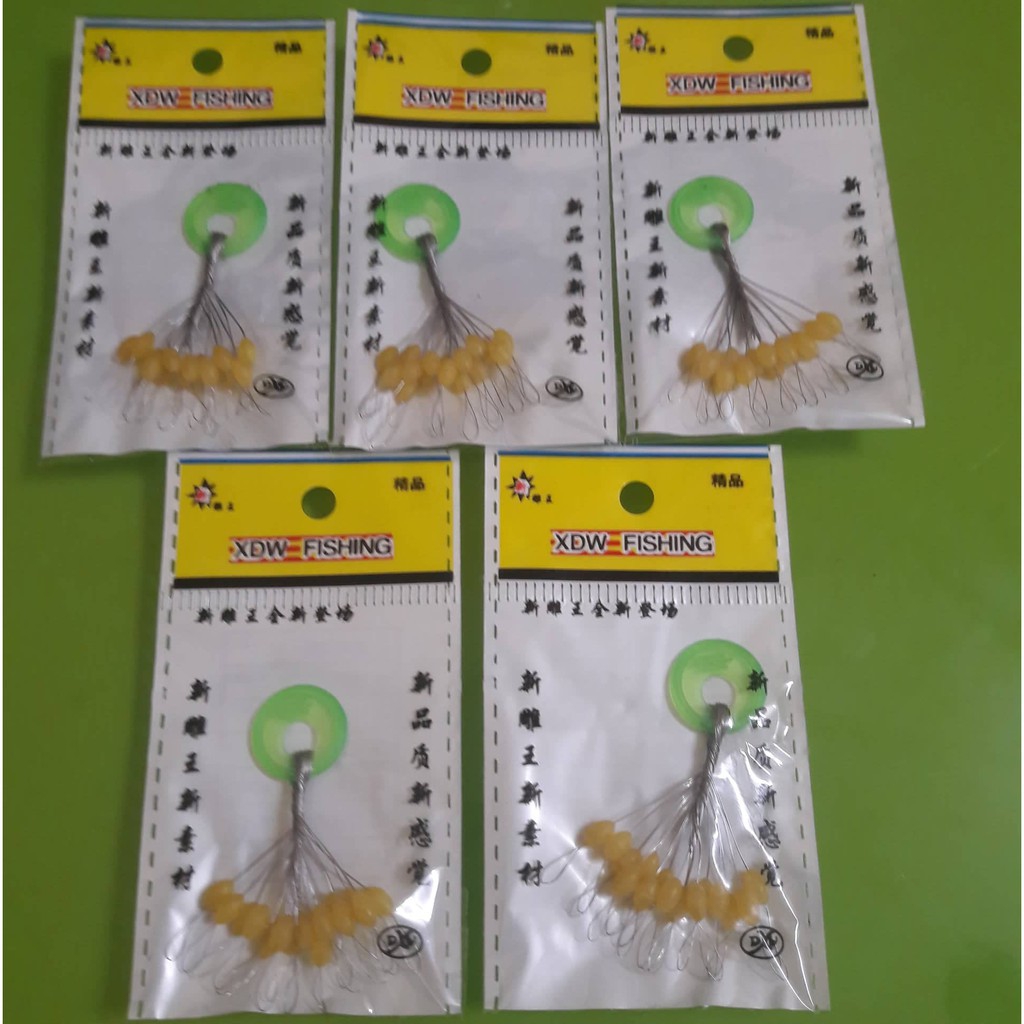 COMBO 5 VỈ HẠT CHẶN PHAO CÂU(12 hạt màu đen)