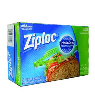Túi Ziploc bảo quản thực phẩm 150 túi kích thước 16.5cm x 14.9cm thumbnail