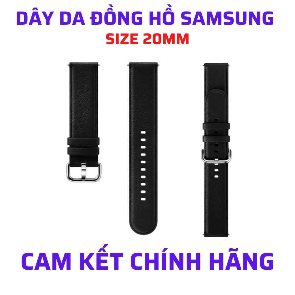 Dây da Samsung Galaxy Watch Active 2 size 20mm dùng cho tất cả các dòng