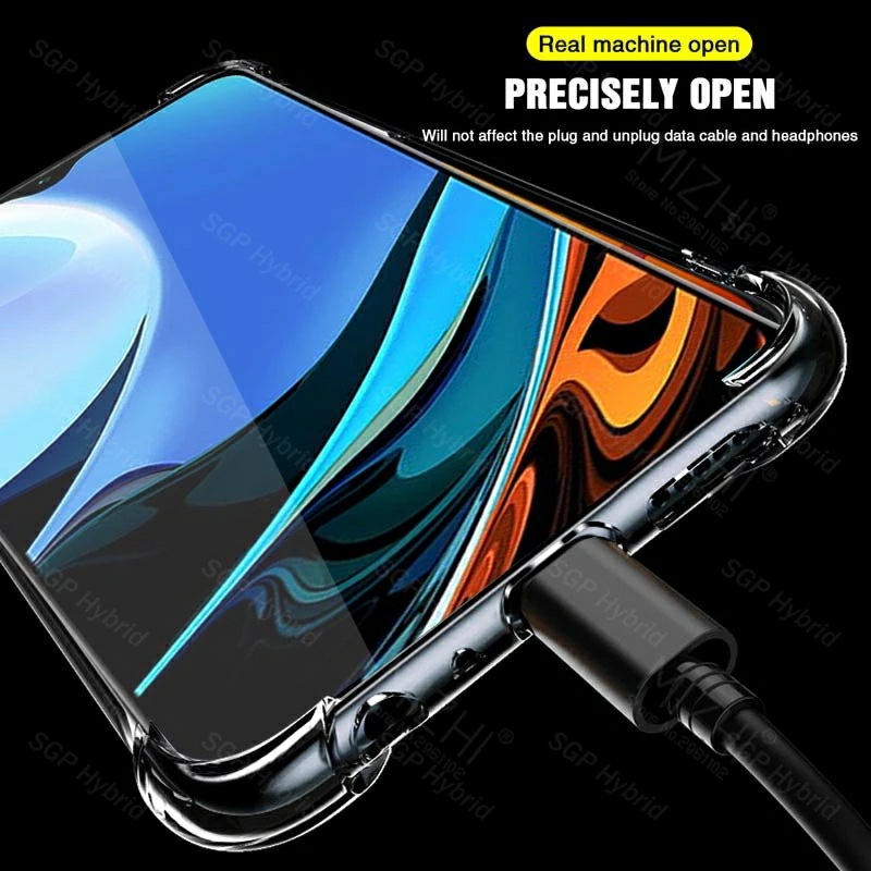 Ốp lưng Xiaomi Redmi 9T / Note 9 4G 2021 dẻo trong suốt lồi 4 góc cao cấp lâu ố vàng